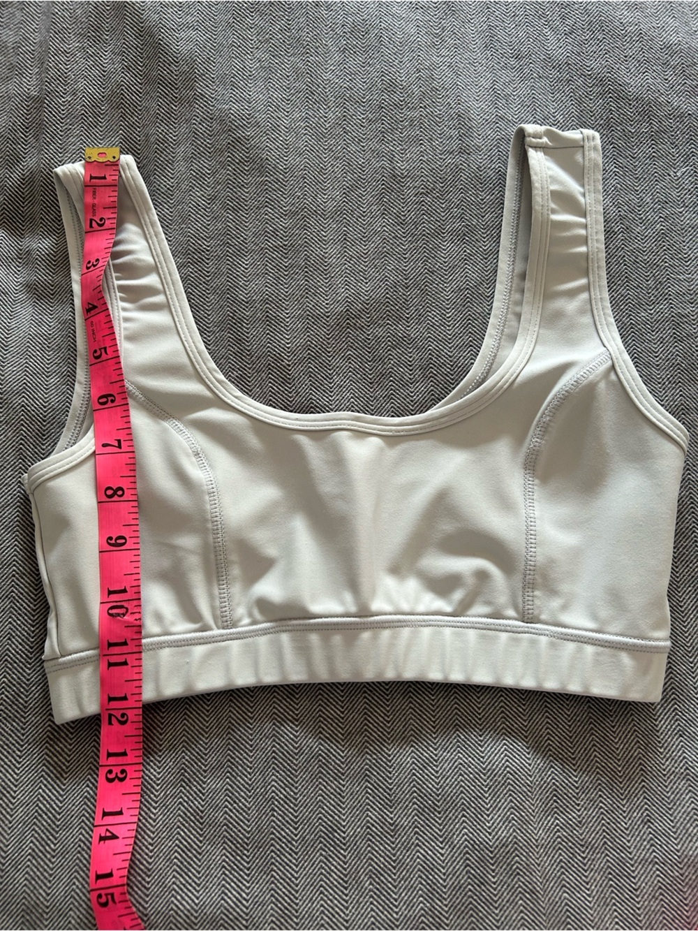 š„4 for $25 Sports Bra Everyday Scoop Neck Stretch Bralette - Cream Sports Bra - Picture 4 of 5